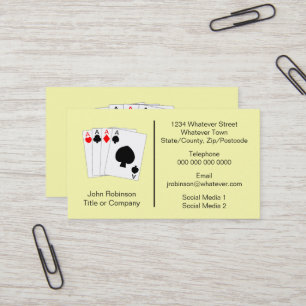 Carte De Visite Conception d'As Casino