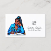 Carte De Visite Conception d'autonomisation de femme afro noire au (Devant)