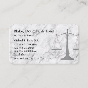 Carte De Visite Conception d'avocat chic