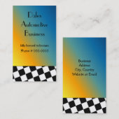 Carte De Visite Conception de À damiers en noir et blanc (Devant / Derrière)