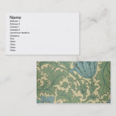 Carte De Visite Conception de "anémone" (textile) (Devant / Derrière)