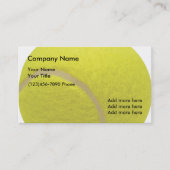 Carte De Visite Conception de balle de tennis (Devant)