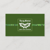 Carte De Visite Conception de bande d'herbe feuillue, Services d'e (Devant)