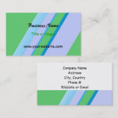 Carte De Visite Conception de bandes diagonales classique (Devant / Derrière)