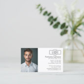 Carte De Visite Conception de base avec logo et photo (Debout devant)