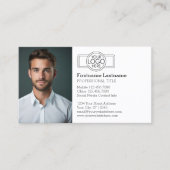 Carte De Visite Conception de base avec logo et photo (Devant)