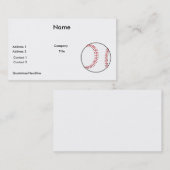Carte De Visite conception de baseball classique (Devant / Derrière)