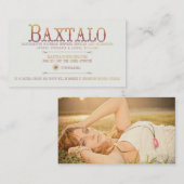 Carte De Visite Conception de Baxtalo (Devant / Derrière)