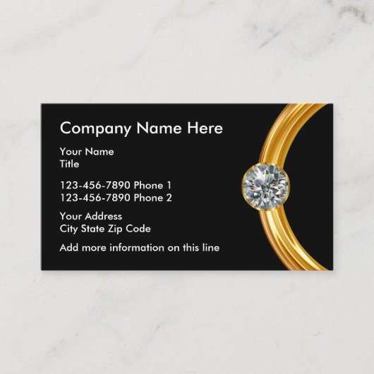 Carte De Visite Conception de bijoutier (Devant)