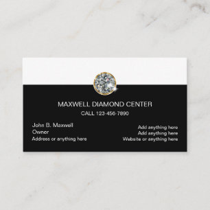 Carte De Visite Conception de bijoux en diamant