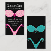 Carte De Visite Conception de bikini d'été de magasin de vêtements (Devant / Derrière)