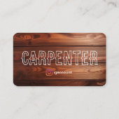 Carte De Visite Conception de bois de maître charpentier (Dos)