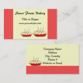 Carte De Visite Conception de boulangerie de fruits doux (Devant / Derrière)