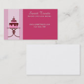 Carte De Visite Conception de boulangerie et de gâteau, festins de (Devant / Derrière)