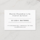 Carte De Visite Conception de Boutique Gras et Effacé (Dos)