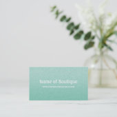 Carte De Visite Conception de boutique texturée sarcelle (Debout devant)