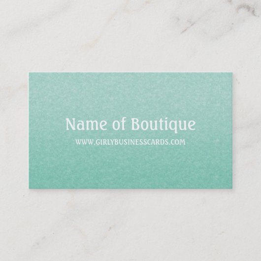 Carte De Visite Conception de boutique texturée sarcelle (Devant)