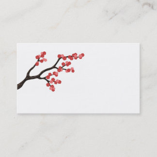 Carte De Visite Conception de branche de fleurs de cerisier dans