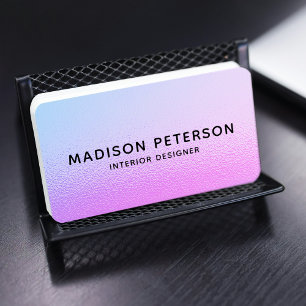 Carte De Visite Conception de branding d'intérieur avec ombre rose