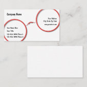 Carte De Visite Conception de cadre de lunettes d'optométrie (Devant / Derrière)