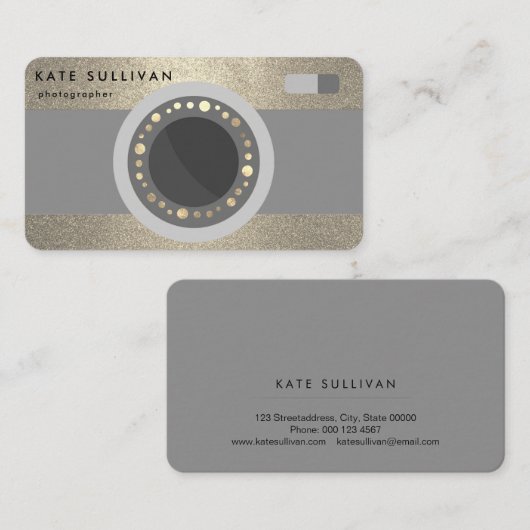 Carte De Visite conception de caméra (Devant / Derrière)