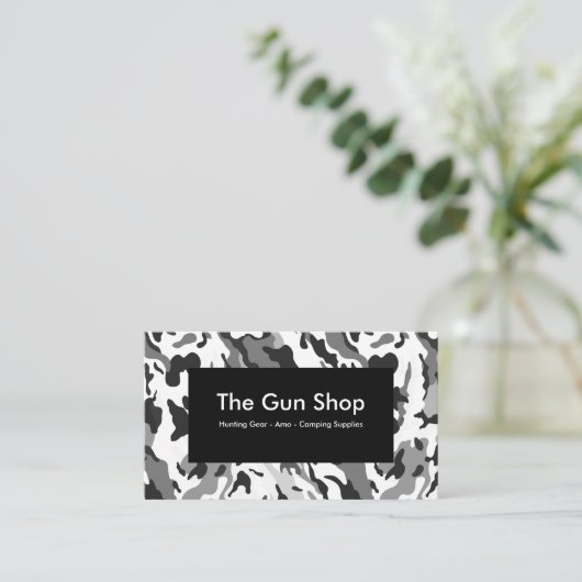 Carte De Visite Conception de camouflage d'armurerie (Debout devant)