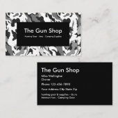 Carte De Visite Conception de camouflage d'armurerie (Devant / Derrière)