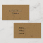 Carte De Visite Conception de carton (Devant / Derrière)