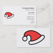 Carte De Visite Conception de casquette de Père Noël (Devant / Derrière)