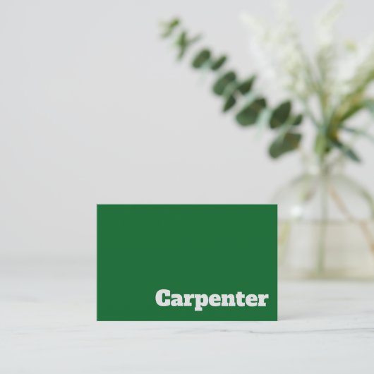 Carte De Visite Conception de charpentier et de joint gras et tran (Debout devant)