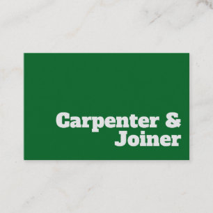 Carte De Visite Conception de charpentier et de joint gras et tran