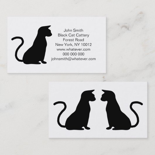 Carte De Visite Conception de chats (Devant / Derrière)