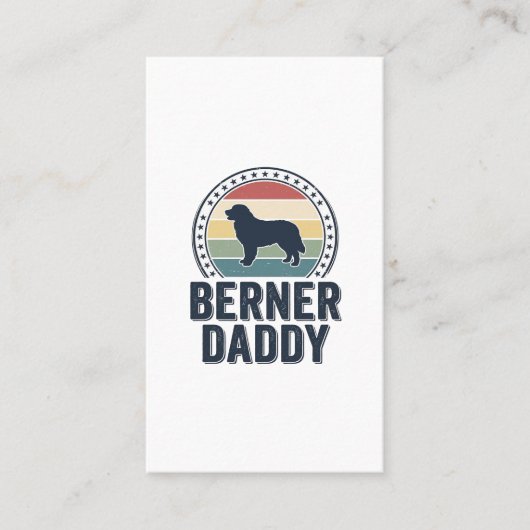Carte De Visite Conception de chemise vectorielle Berner Daddy Vin (Devant)