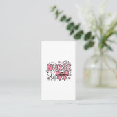 Carte De Visite Conception de chemise vectorielle Cute Nurse Bow H (Debout devant)