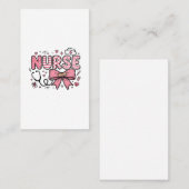 Carte De Visite Conception de chemise vectorielle Cute Nurse Bow H (Devant / Derrière)