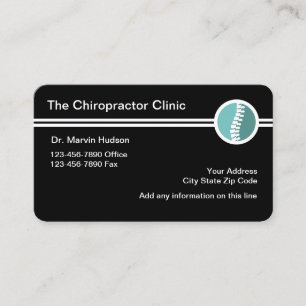 Carte De Visite Conception de chiropracteur moderne