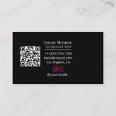 Carte De Visite Conception de cils de luxe avec code QR (Dos)