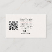 Carte De Visite Conception de cils de luxe avec code QR (Dos)