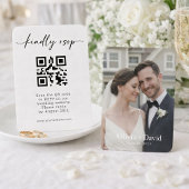Carte De Visite Conception de code QR de réponse au mariage minima