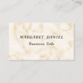 Carte De Visite Conception de code QR en marbre blanc élégant (Devant)