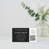 Carte De Visite Conception de code QR personnalisé pour billets d' (Debout devant)