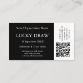 Carte De Visite Conception de code QR personnalisé pour billets d' (Dos)