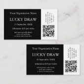 Carte De Visite Conception de code QR personnalisé pour billets d' (Devant / Derrière)