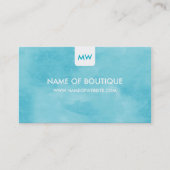 Carte De Visite Conception de code QR pour la boutique Turquoise (Devant)