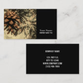 Carte De Visite Conception de cône de pin rustique (Devant / Derrière)