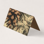 Carte De Visite Conception de cône de pin rustique (Dos)