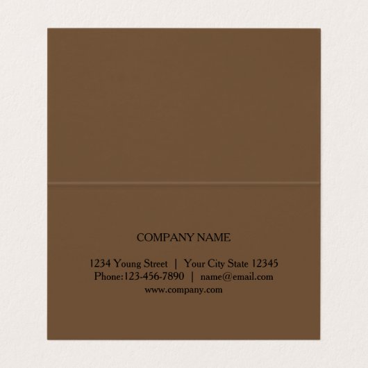 Carte De Visite Conception de cône de pin rustique (Intérieur déplié)