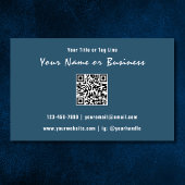 Carte De Visite Conception de contact de code QR de plume bohème c