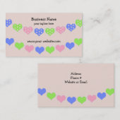 Carte De Visite Conception de cordes cardiaques modernes (Devant / Derrière)