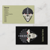 Carte De Visite Conception de crâne de casque de motard pour des (Devant / Derrière)